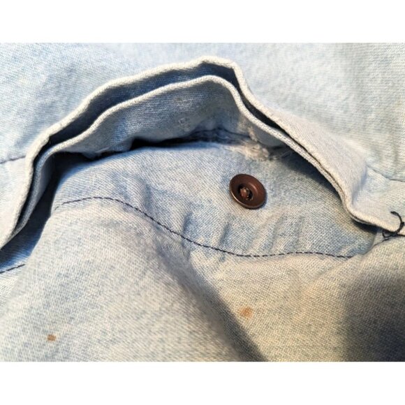 VTG GAP Overalls Mens Large Denim Paint Grunge Work Hippie Y2K Boho Jean Relaxed - Picture 14 of 14